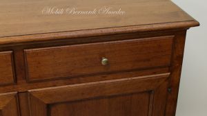 Classic sideboard in solid walnut wood with 2 120 cm doors